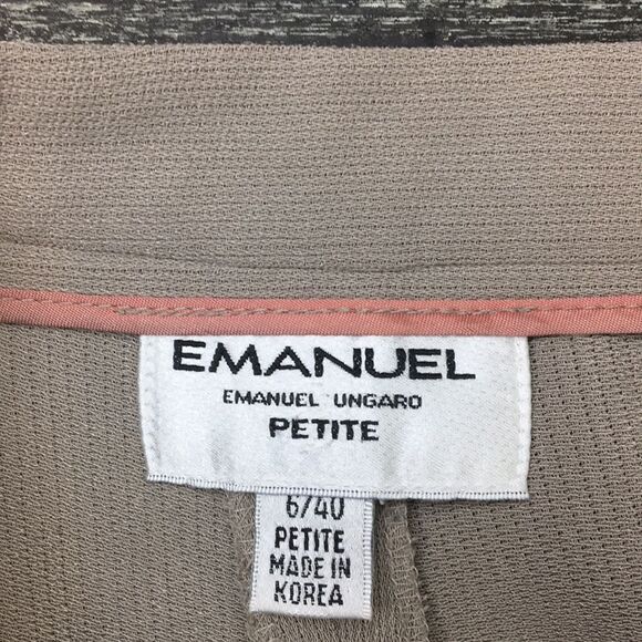 Emanuel Ungaro  Vintage Gray-Taupe Straight Leg Trouser Pants 6 - Picture 7 of 8